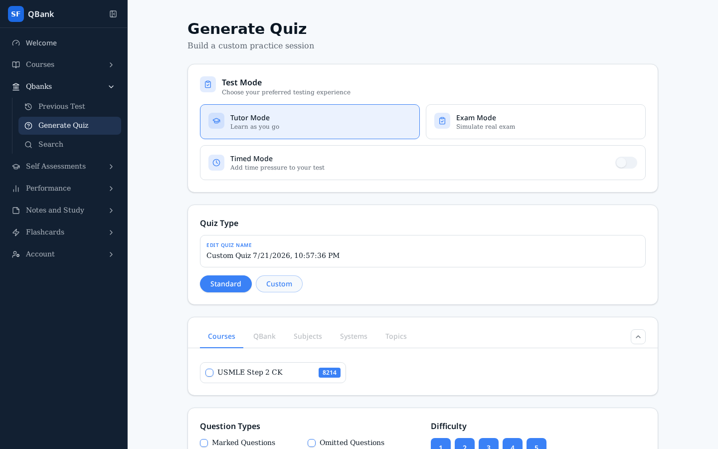 Custom Quiz Builder